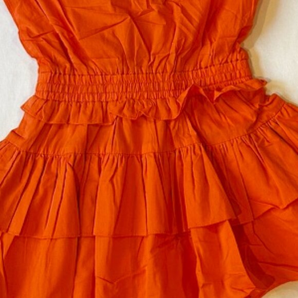 New Boutique Item DItto Orange Ruffle Romper Dress Size S - Picture 4 of 6